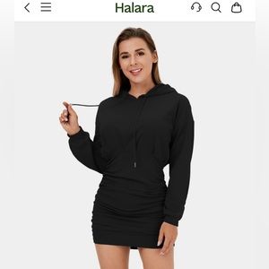 Halara Ruched Bodycon Dress - XL Black